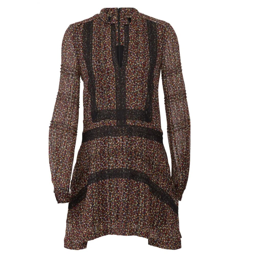 Derek Lam 10 Crosby Floral Long Sleeve Shift Dress